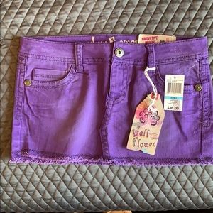 Wallflower denim purple skirt size 5